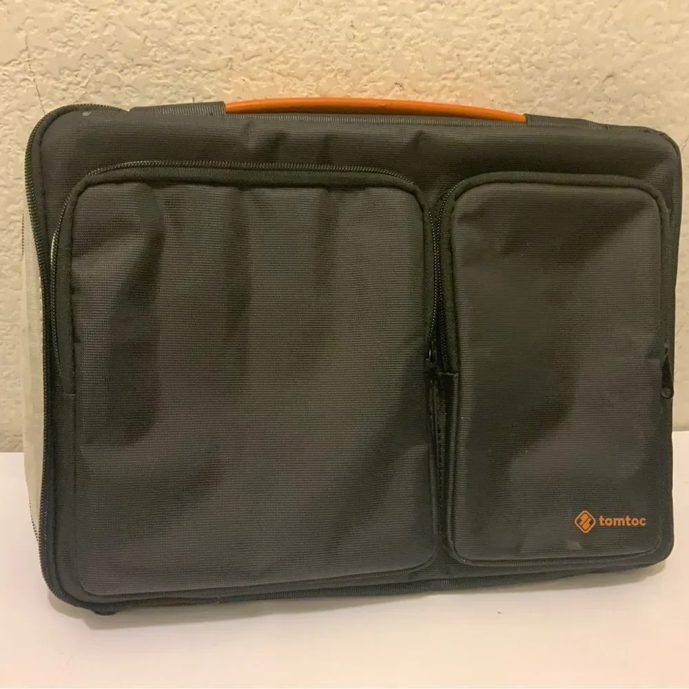 Tomtoc Black Protective Laptop Sleeve Case Zip Around Padded